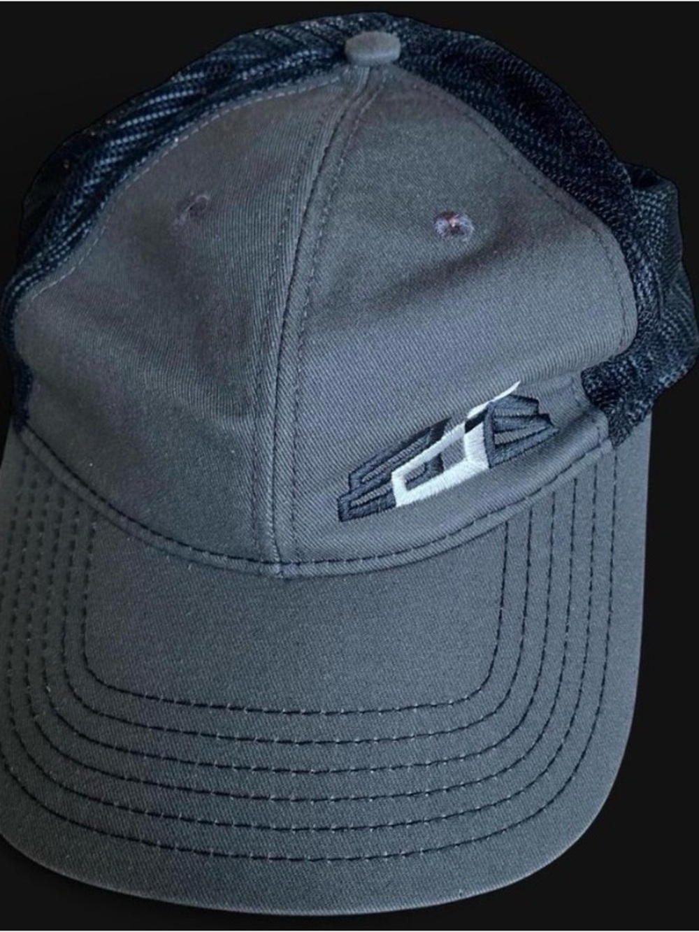 Women’s Gray Trucker Cap with Subtle Logo